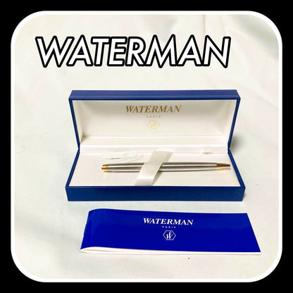 Waterman Metropolitan Essential CT ballpoint pen with chrome trim and 0.5mm tip on white background