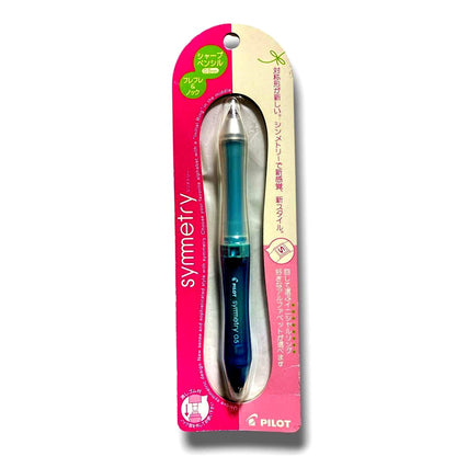 Pilot Symmetry Mechanical Pencil HSM-50R-AL in blue with silicon rubber grip and shake mechanism