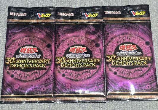 Yu-Gi-Oh Yu-Gi-Oh! 30th ANNIVERSARY DEMON'S PACK 3 Pack Pack — Japanese