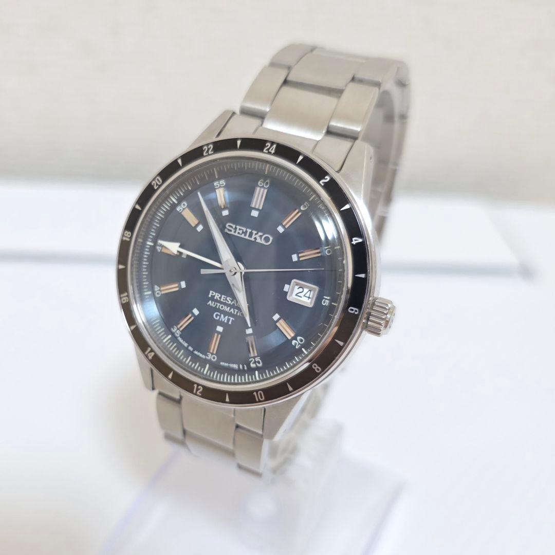 SEIKO Presage Style60s GMT Automatic Men's Watch — Japanese
