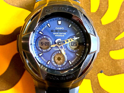 Casio G-Shock Solar Radio GW-1800BDJ watch with black resin band and digital analog display