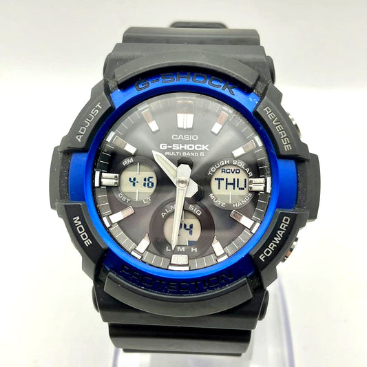 Casio G-Shock GAW-100B-1A2JF men's blue and black radio solar watch Japan import