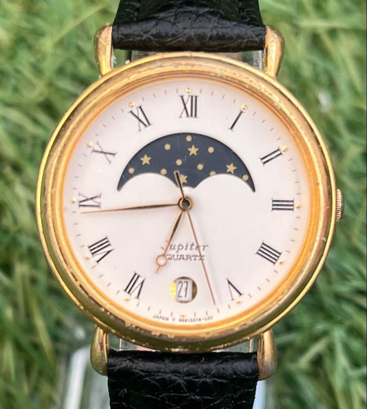 ORIENT FUTAGATA MOONPHASE Solar Men's Watch — Japanese