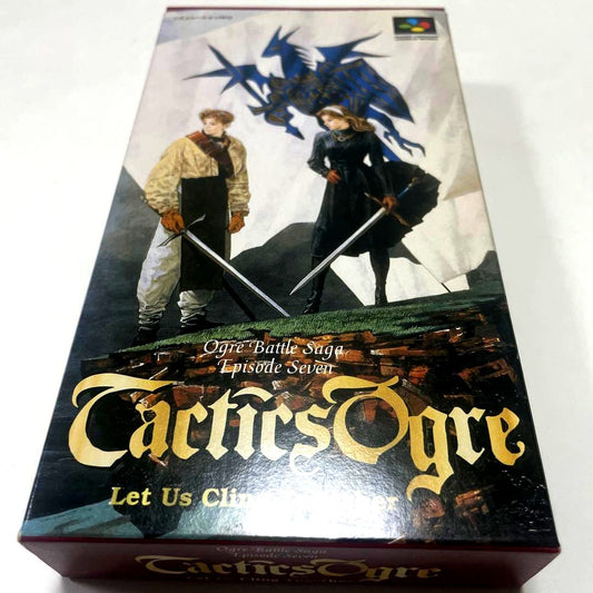 Tactics Ogre Super Famicom game cartridge well-maintained used condition with label visible