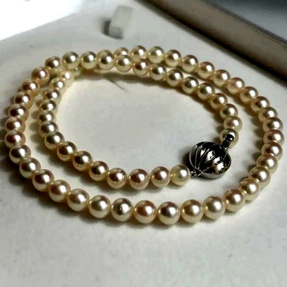 Aoyama Akoya pearl necklace featuring 6.5-7.0mm pearls measuring 46.5cm in length