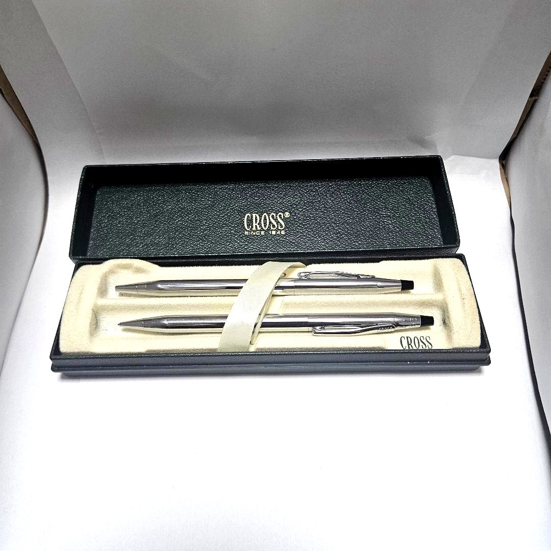 Cross Classic Century 2-piece set with lastrus chrome ballpoint pen and mechanical pencil in original case