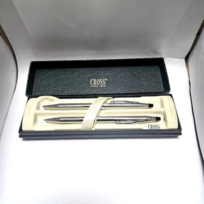 Cross Classic Century 2-piece set with lastrus chrome ballpoint pen and mechanical pencil in original case