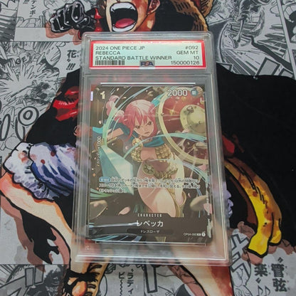 PSA 10 One Piece Rebecca R — Standard Battle Participation Promo OP04-092 — Japanese