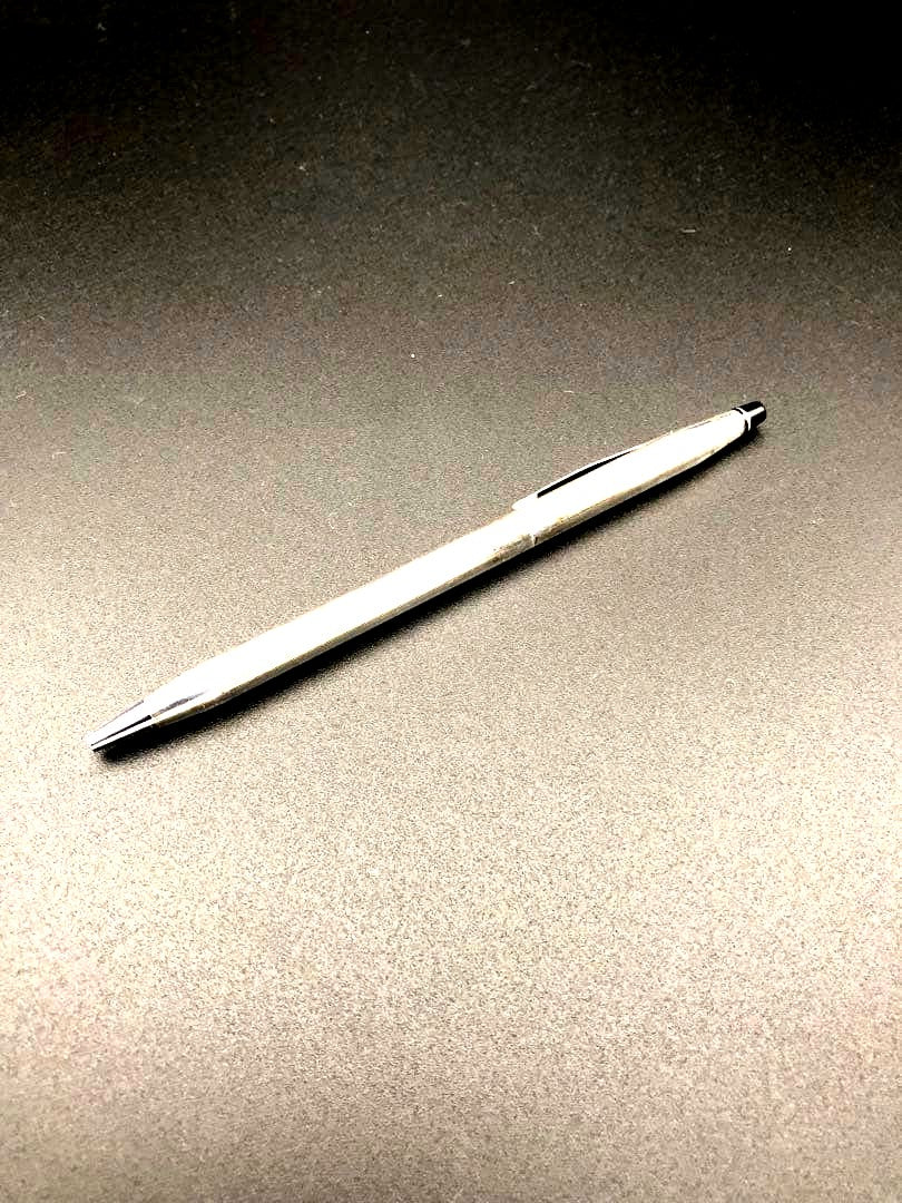 Acroball slim silver plated ballpoint pen with sleek design Japan import