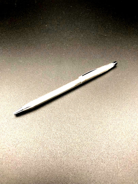 Acroball slim silver plated ballpoint pen with sleek design Japan import