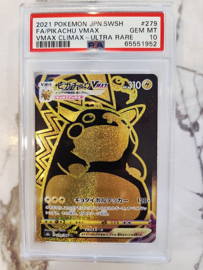 PSA 10 Pokemon Pikachu VMAX UR — S High Class Pack VMAX Climax 279/184 — Japanese