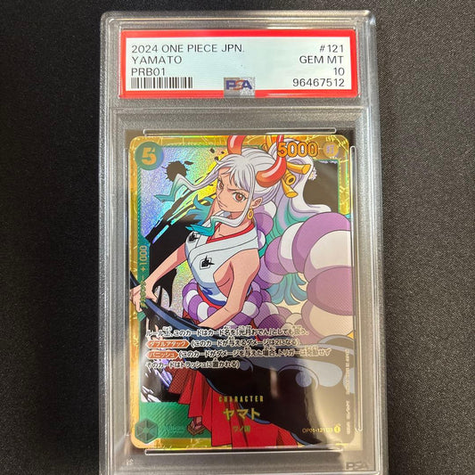 One Piece Card Game Yamato SEC OP01-121 card graded PSA 10 from Japan import