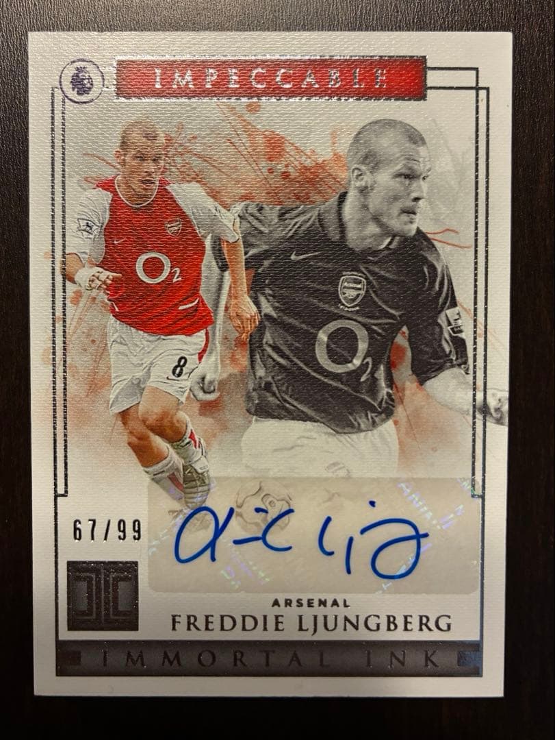Freddie Ljungberg Autographed Card — 67/99 — Japanese