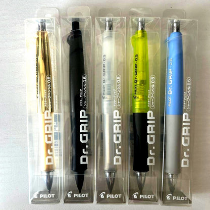 PILOT Dr.GRIP 30th Anniversary Dr.Grip Pen Spin 5-piece set with ergonomic grip and spinning top
