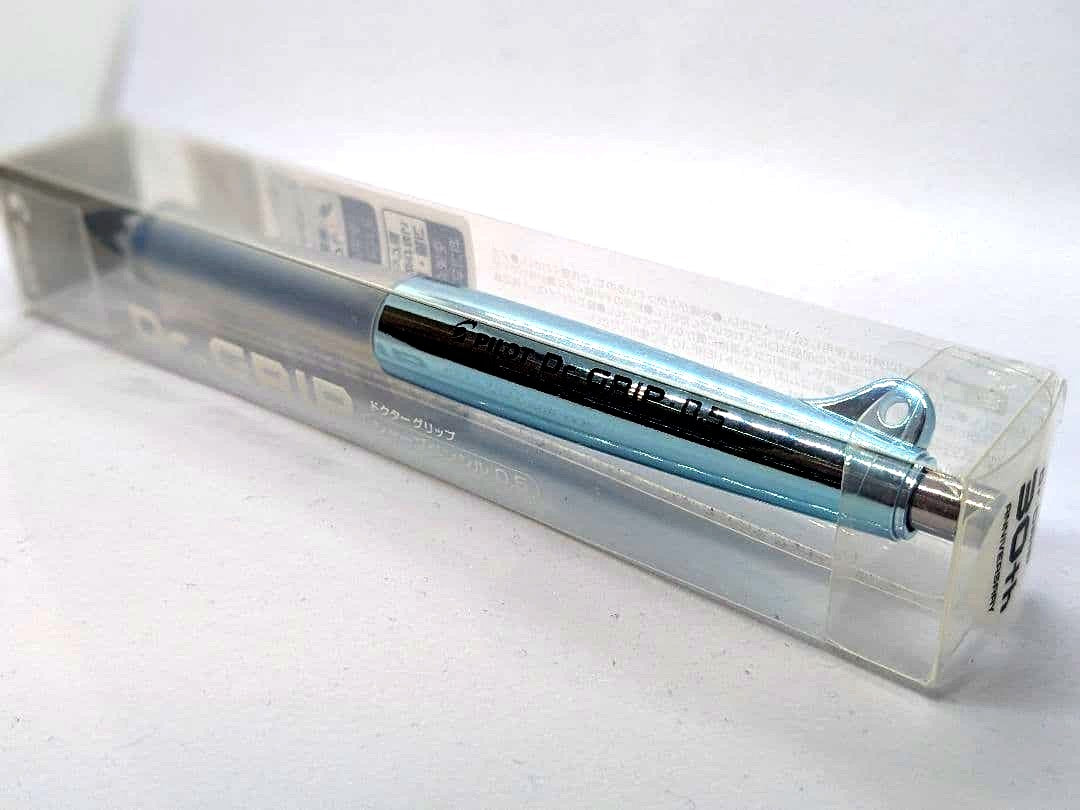 PILOT Dr.Grip 30th Anniversary Blue Silver mechanical pencil with ergonomic grip and sleek design