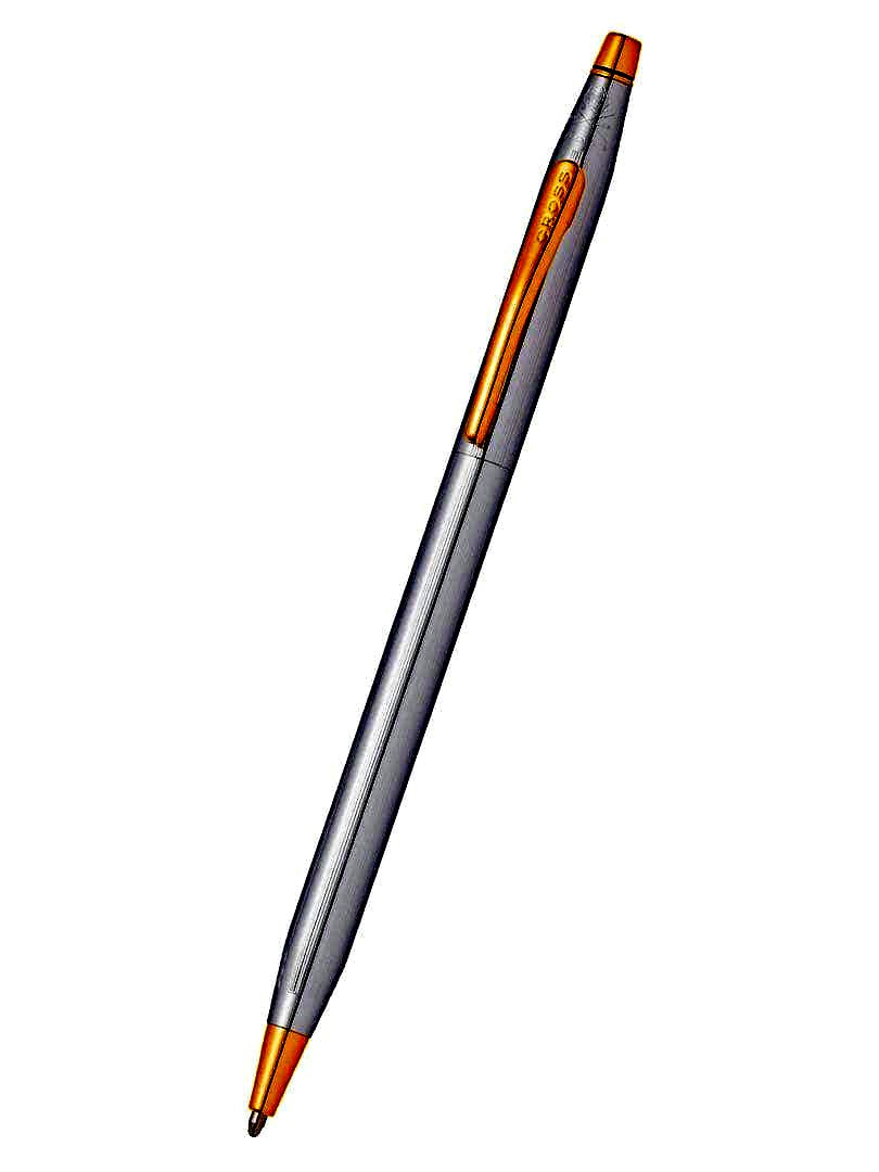 Cross Classic Century Medalist Silver ballpoint pen with black ink and brass metal finish