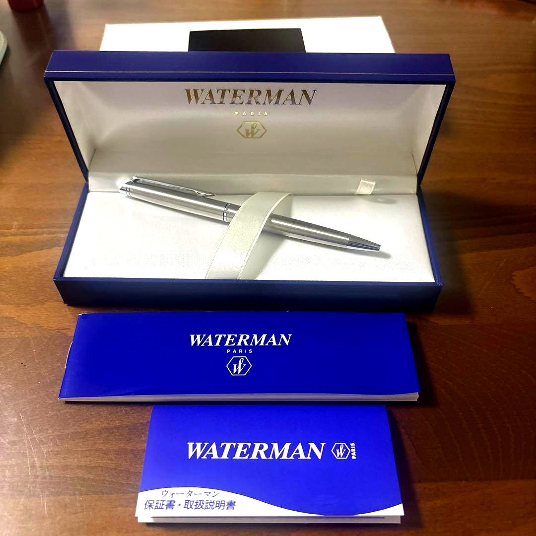 WATERMAN Metropolitan Silver Ballpoint Pen with rotary mechanism and silver finish