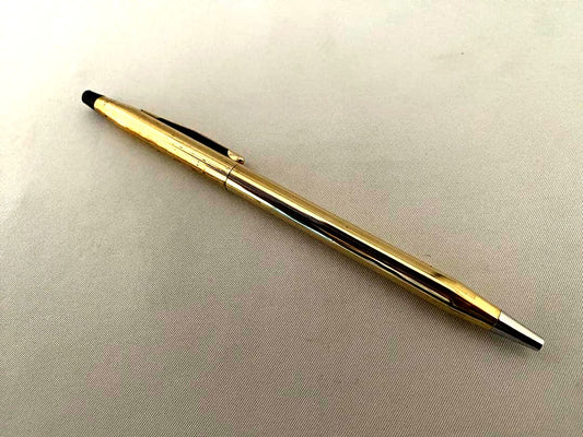 Vintage Cross Century 10K Rolled Gold Ballpoint Pen made in Ireland with black ink