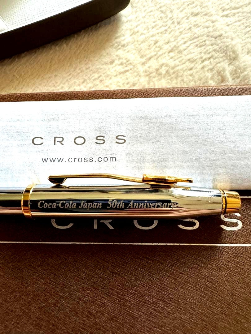 CocaCola 50th Anniversary Limited Edition Cross ballpoint pen with gold CocaCola logo clip Japan import