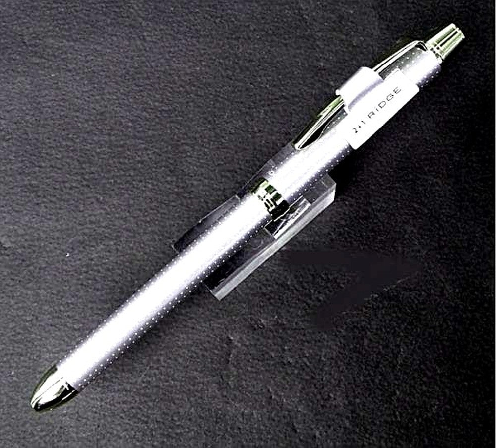 PILOT 2+1 RIDGE silver rotating multi-function pen with sleek design and compact size