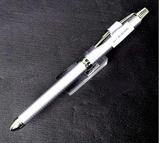 PILOT 2+1 RIDGE silver rotating multi-function pen with sleek design and compact size