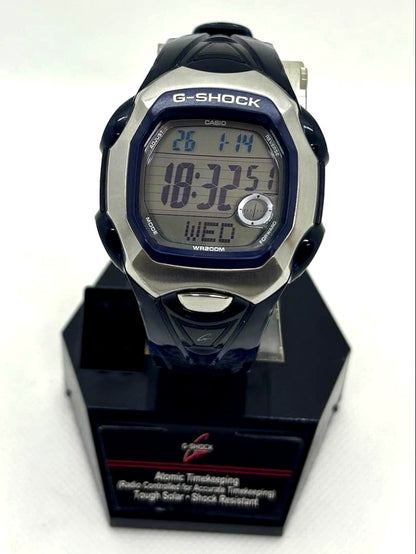 Casio G-Shock G-Lide GL-150 clear blue wristwatch with digital display and backlight
