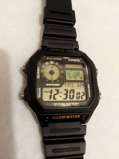 CASIO AE-1200WH-1B Digital Men's Watch — Japanese