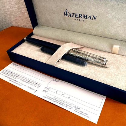WATERMAN Metropolitan DX Blue CT Special Edition F fountain pen with silver accents in dedicated box