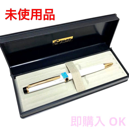 PILOT GRANCE BGRC-7SR Pearl White oil-based ballpoint pen with brass barrel and coating, 135mm length