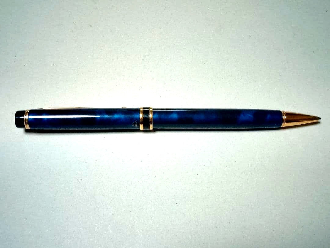 PILOT GRANCE Blue Marble mechanical pencil 0.5mm with blue patterned barrel and metal clip