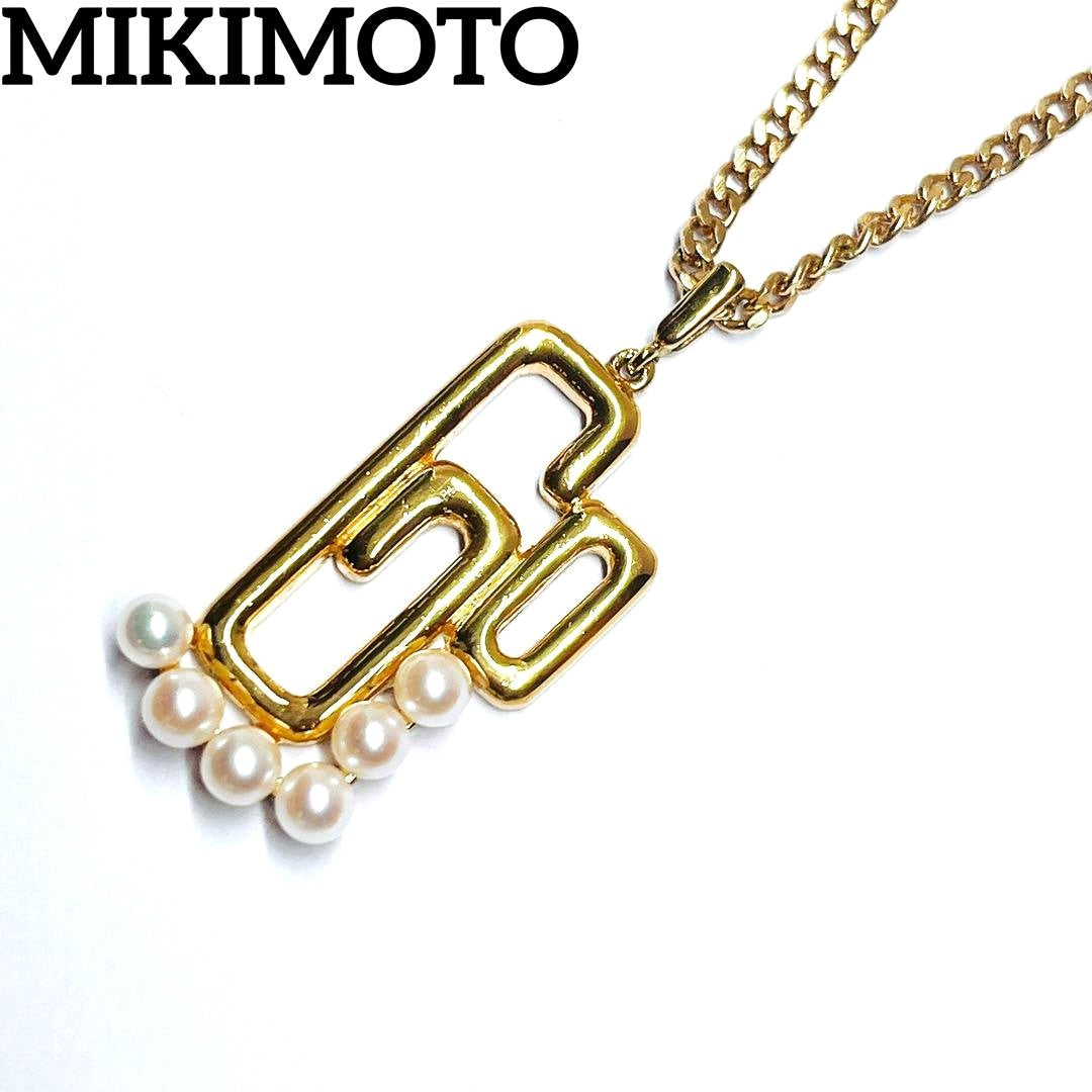 Mikimoto Baby Pearl Gold Necklace Pendant with 3.1-3.3mm pearl on silver chain