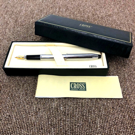 Cross Century II fountain pen with silver finish and converter filling mechanism