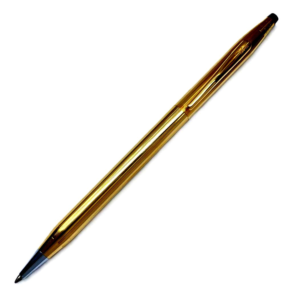 Cross Classic Century ballpoint pen with 14KT gold filled finish and twist mechanism, blue ink