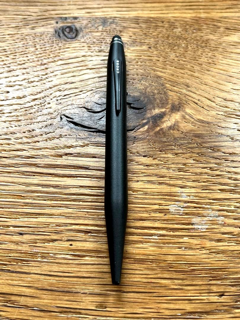Cross ballpoint pen in matte black with integrated touch pen and rotatable refill