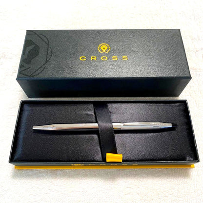 Cross Classic Century Chrome Ballpoint Pen with black ink and included gift box