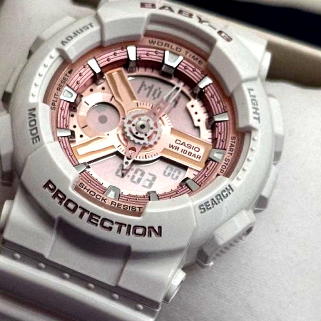 Casio Baby-G white digital wristwatch model BABY-G with installed battery, Japan import