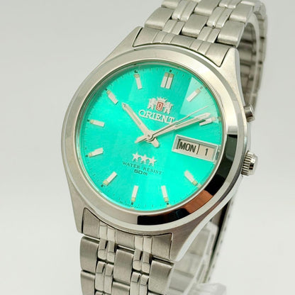 ORIENT Automatic Green Day-Date Men's Watch — Japanese