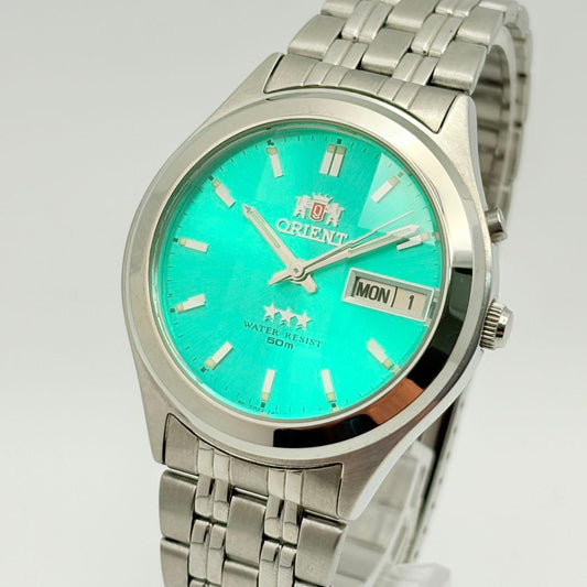 ORIENT Automatic Green Day-Date Men's Watch — Japanese
