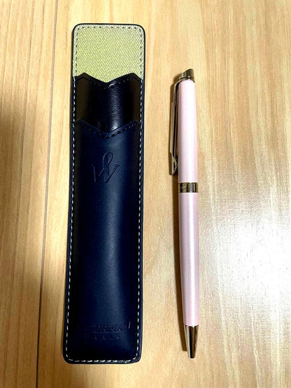 WATERMAN ballpoint pen in pink color with sleek design and silver accents