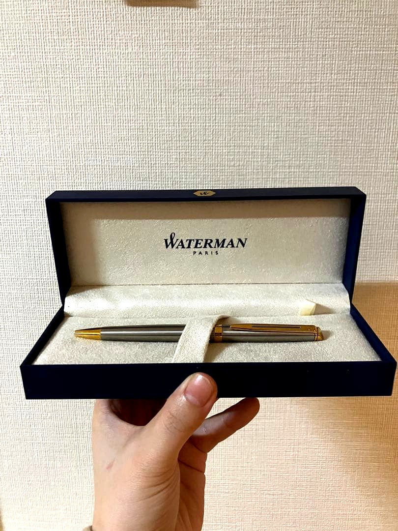 WATERMAN ballpoint pen in silver and gold with dedicated case and warranty certificate