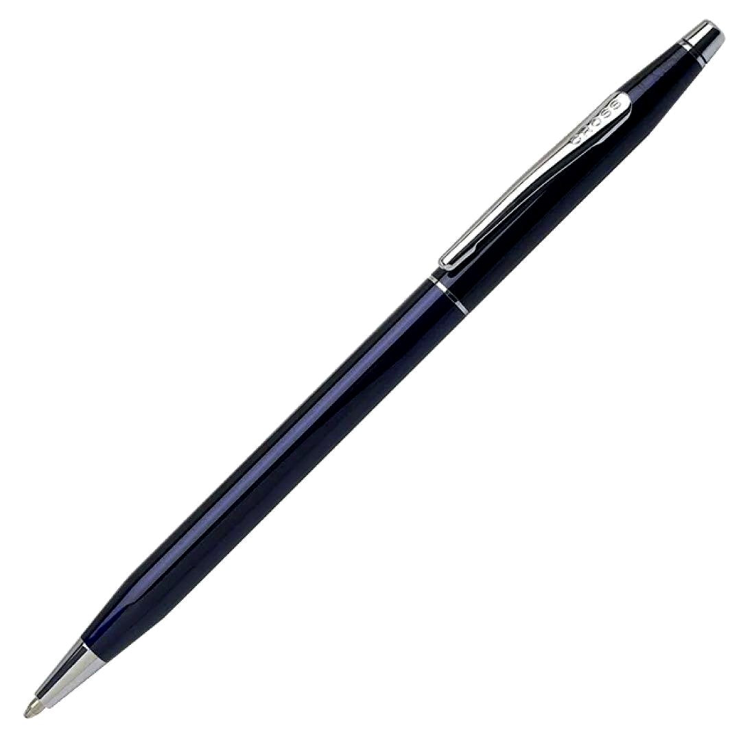 Cross Classic Century Translucent Blue Lacquer Ballpoint Pen with brass base and blue finish