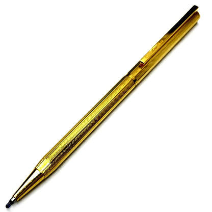 PILOT Grandee 22KGP gold ballpoint pen with black body and twist mechanism, includes refill, no visible damage