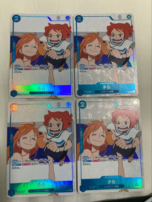 One Piece Girl Promo Parallel One Piece Card 4-Piece Set — Japanese