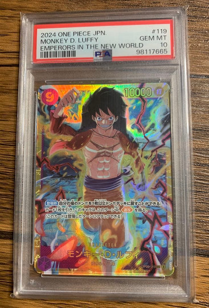 PSA 10 One Piece Monkey D. Luffy SEC — OP09-119 — Japanese