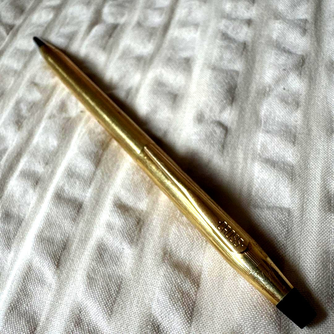 Vintage Cross Classic Century ballpoint pen in gold with 12KT old logo and oil-based ink