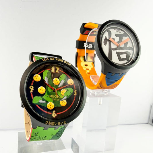 swatch Dragon Ball Z Shendo Son Goku Set Quartz Men's — Japanese