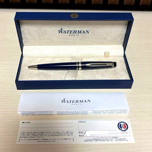 WATERMAN Essence of Waterman ballpoint pen with sleek black finish and silver accents