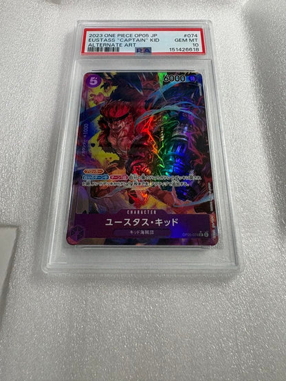 PSA 10 One Piece Eustass Kid — OP05-074 — Japanese