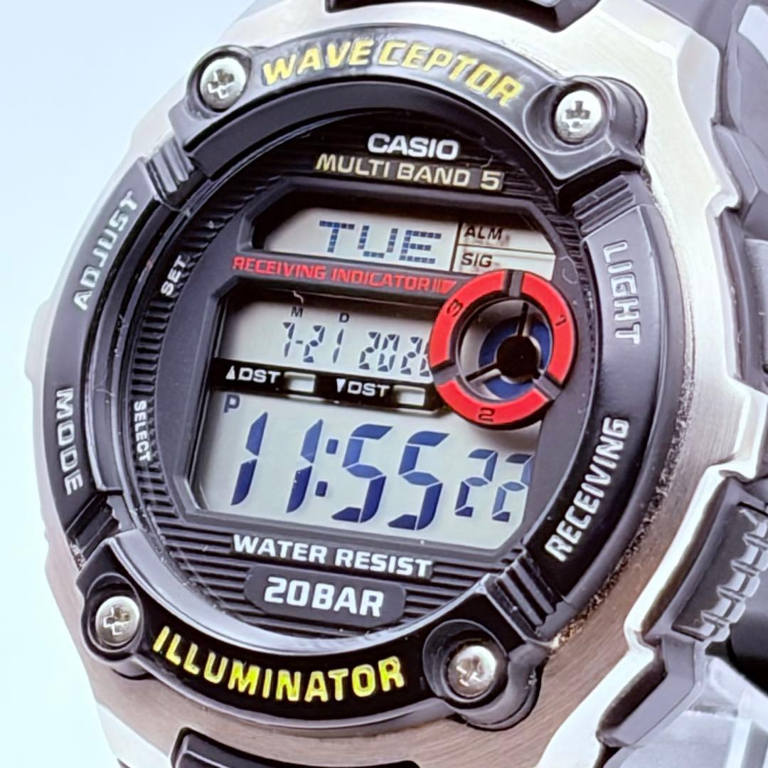 CASIO WAVE CEPTOR 20BAR Digital Men's Watch — Japanese