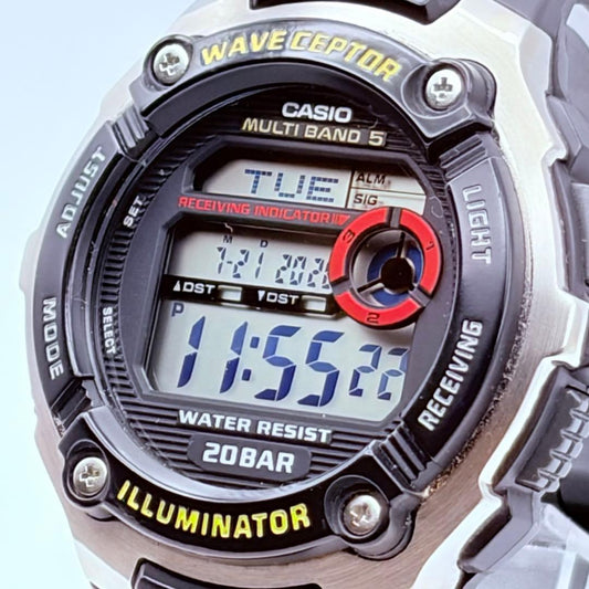 CASIO WAVE CEPTOR 20BAR Digital Men's Watch — Japanese